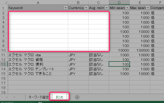 エクセルマクロ セルの値をクリアする 8つの使用例を紹介するよ Kirinote Com