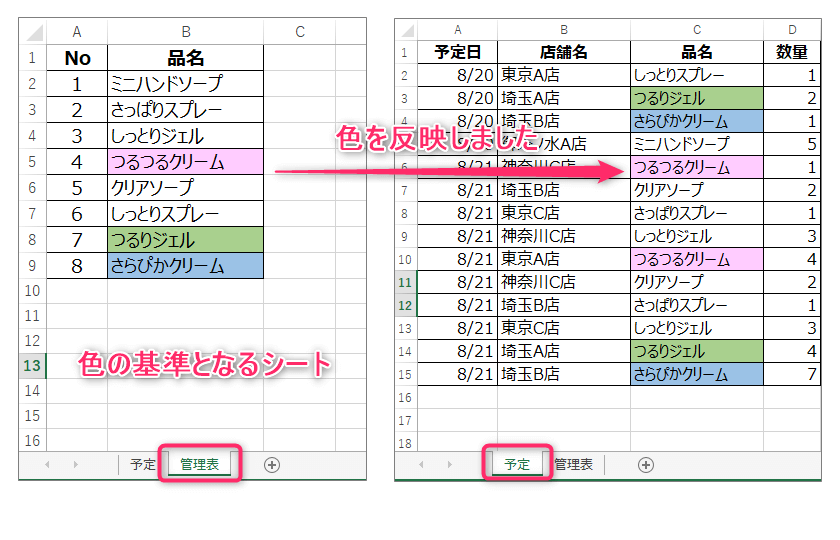 エクセルマクロ 色の変更を別シートに反映 高速化するテクを紹介するよ Kirinote Com