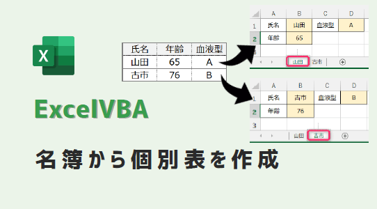VBA-名簿から個別表を作成-アイキャッチ